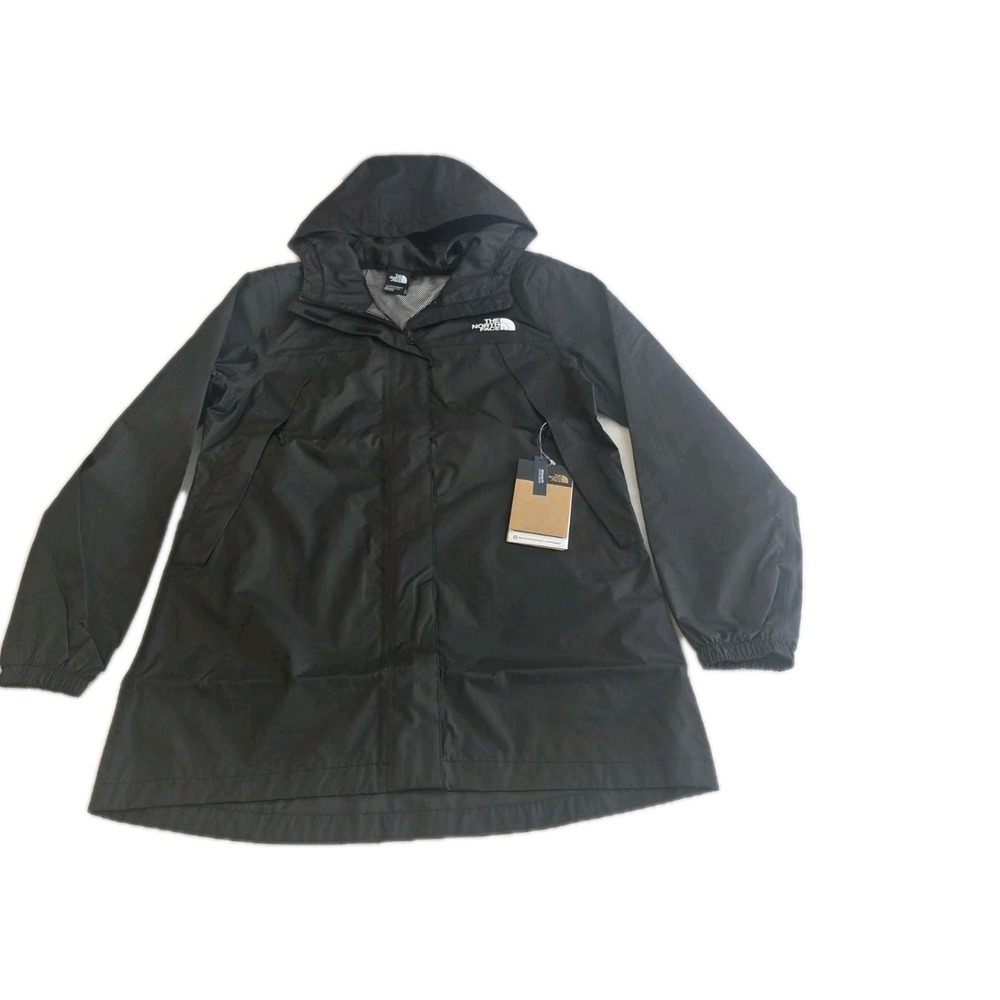 The North Face Waterproof Antora Rain Parka Black Women Size S NWT